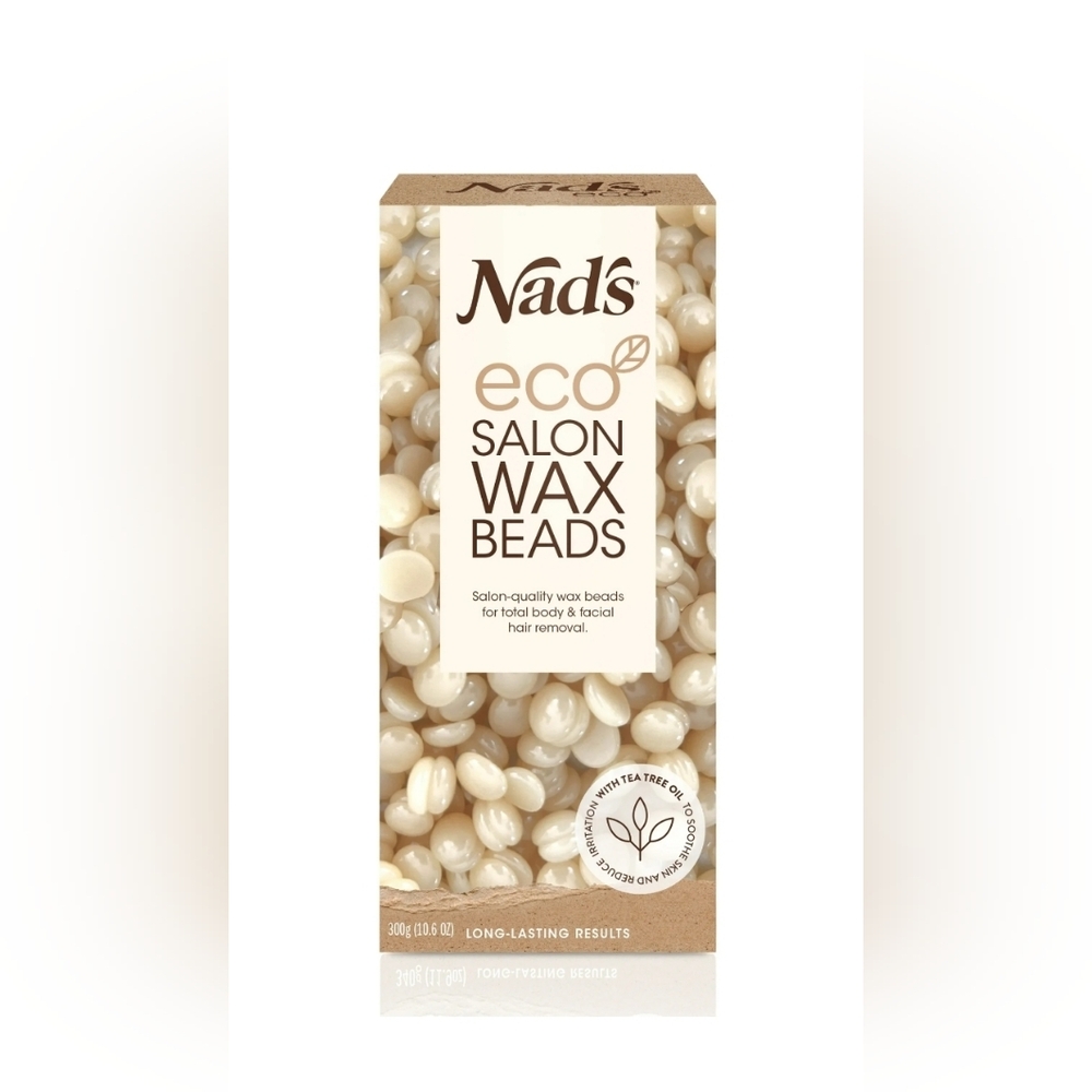 🆕️3pks Nad's Womens Eco Salon Hard Bead Wax Refill w Tea Tree Oil 300g 10.6 oz.